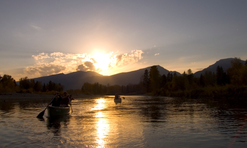 Bitterroot Mountains Montana River Missoula Canoeing Canoe