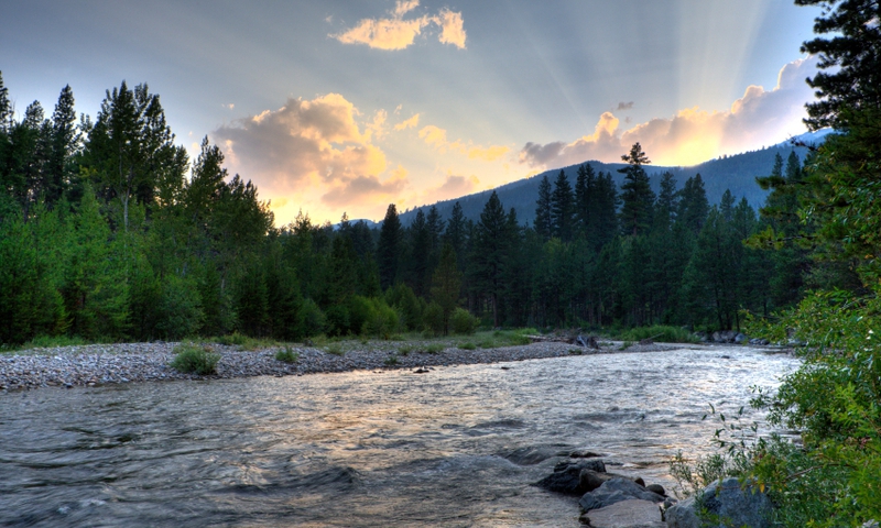 Bitterroot Mountains Montana River Missoula